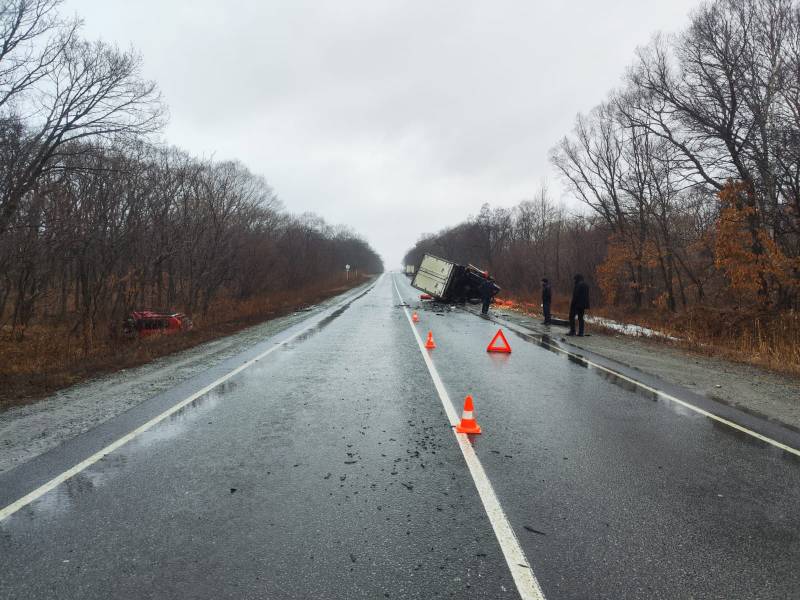 Водитель и пассажирка иномарки погибли в ДТП на «находкинской» трассе в Приморье