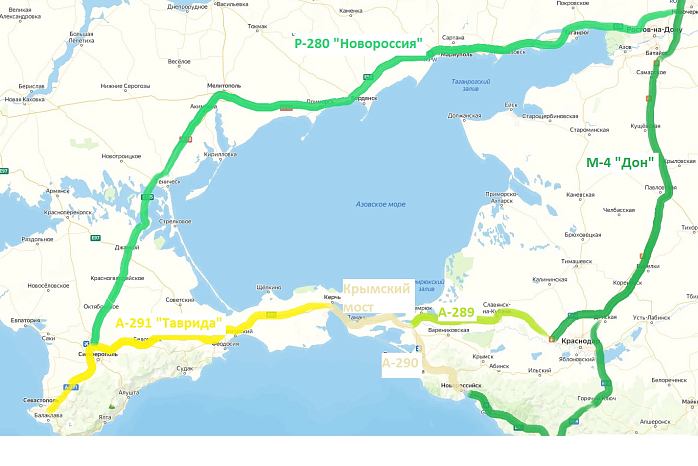 Владимир Путин поручил подготовить предложения по развитию автомобильного кольца вокруг Азовского моря