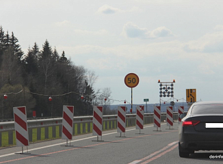 Изменена схема движения на трассе М-1 Беларусь в районе Дорохово и Шелковки в Подмосковье