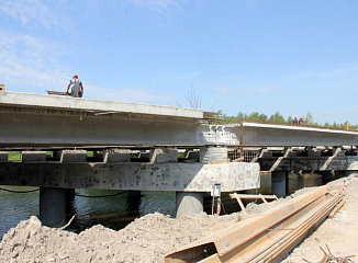 Капремонт моста через Сундырку на трассе Виловатово – Шиндыръялы в Марий Эл выполнен на 45 %