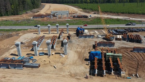 Строительство дороги Виноградово - Тарасовка в Подмосковье идет по графику