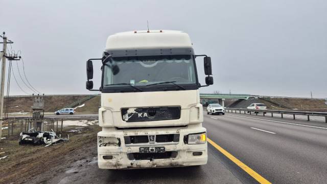 Водитель ВАЗа погиб в аварии с грузовиком на трассе М-4 Дон в Воронежской области