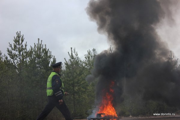 Участок трассы Р-258 Байкал в Забайкалье перекрыт из-за лесного пожара
