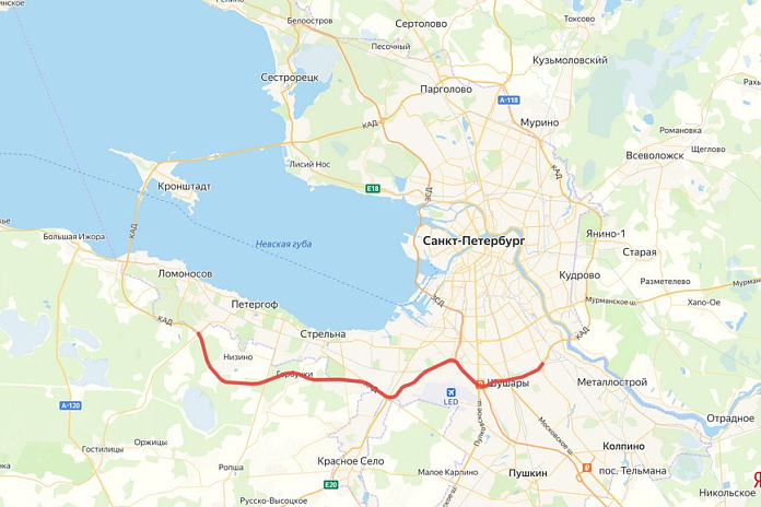 На участке КАД Петербурга ограничат движение грузовиков в июне из-за ПМЭФ