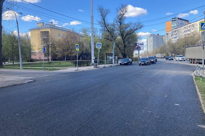 Завершили укладку покрытия на Олимпийском проспекте в Мытищах Московской области