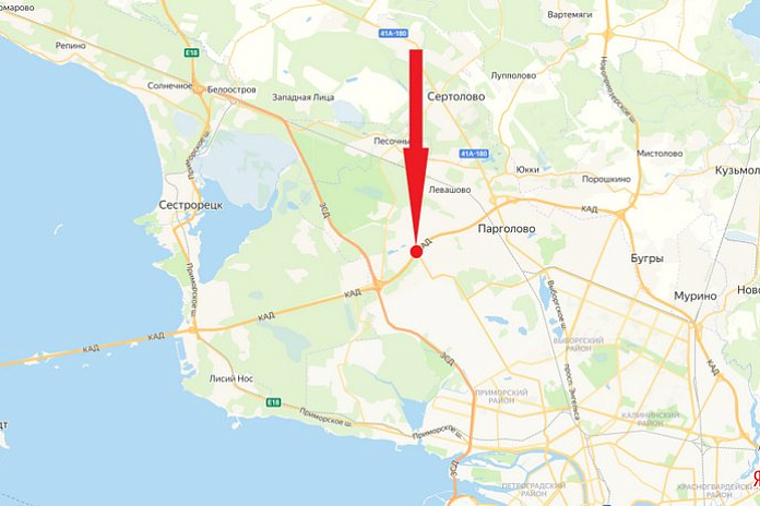 На развязке КАД Петербурга с Парашютной улицей ночью 22 июня перекроют съезд