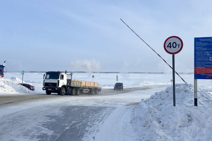Грузоподъемность ледовой дороги Якутск – Нижний Бестях в Якутии увеличена до 40 тонн