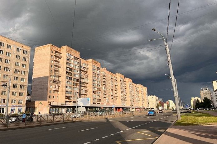 Из-за ветра, дождя и гроз в Петербурге объявлен желтый уровень опасности