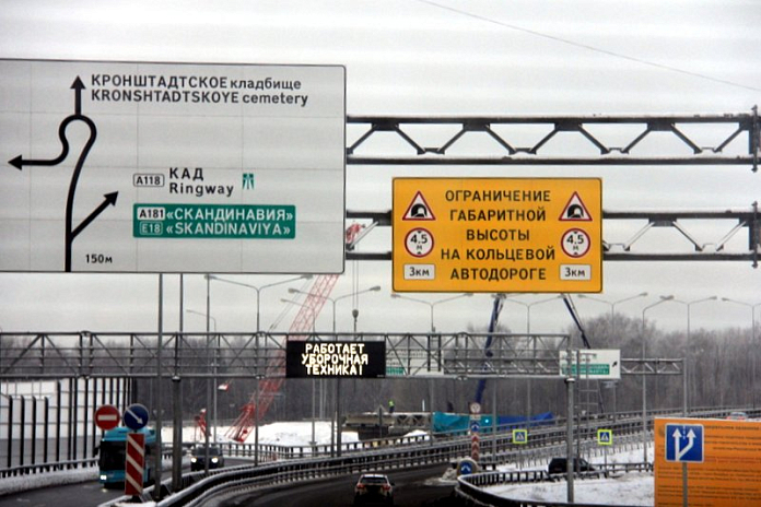 Схема движения по развязке КАД Петербурга и Кронштадтского шоссе изменится 30 января