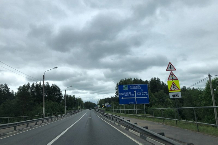 Реверс введут на трассе Р-21 Кола в Ленобласти в районе деревни Дусьево