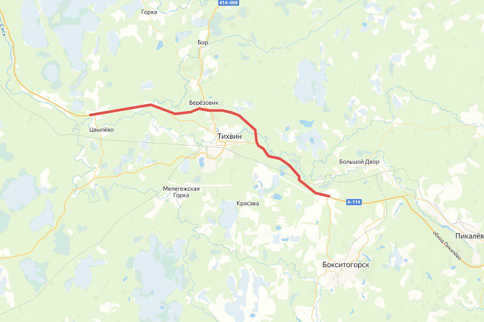 В Ленобласти введут реверс на участке трассы А-114 под Тихвином
