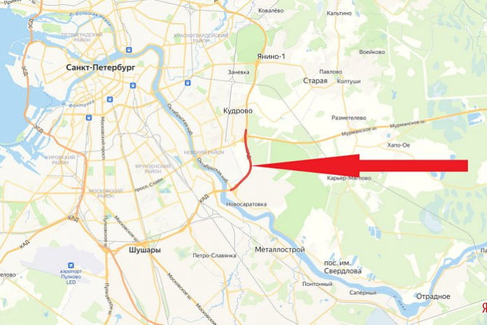 На внешнем кольце КАД Петербурга между вантовым мостом и Мурманским шоссе закроют полосу