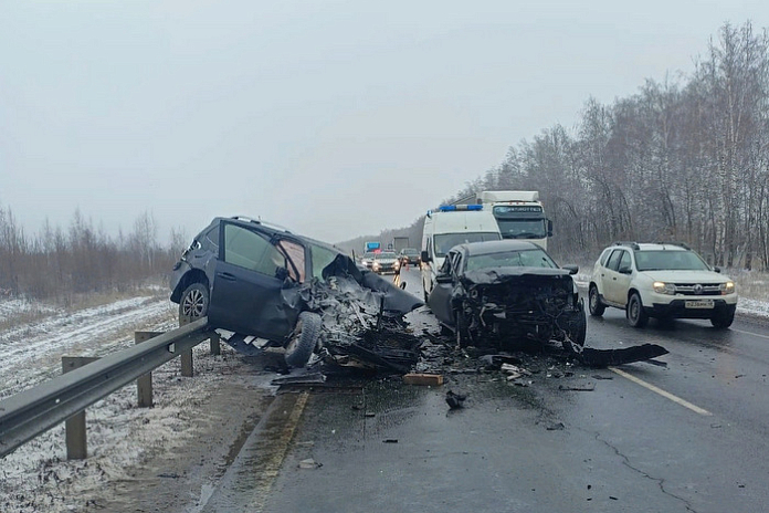 Два человека погибли в массовом ДТП на трассе Р-119 под Липецком