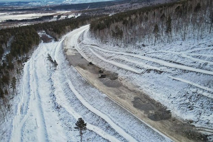 На строящемся обходе Чистых Ключей и Мот в Приангарье за год возведут 500 тыс. кубометров земляного полотна