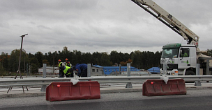 На «Синем мосту» на въезде в Великий Новгород открыли движение по двум полосам