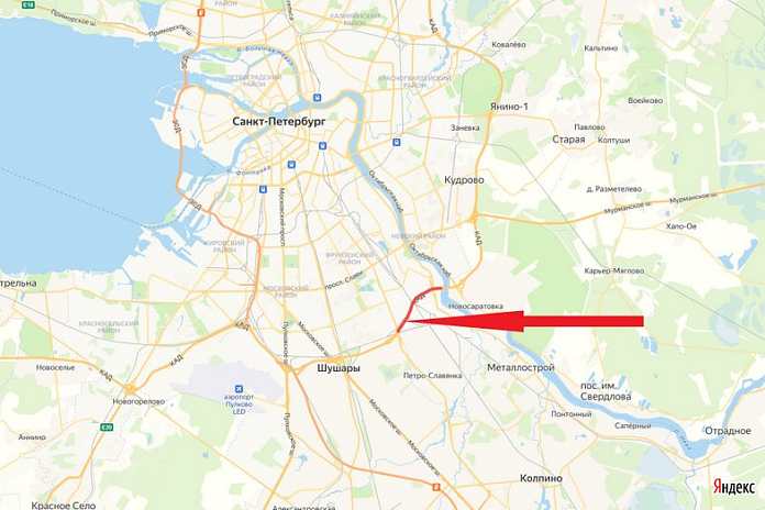 На внешнем кольце КАД Петербурга между Софийской улицей и вантовым мостом перекроют полосу