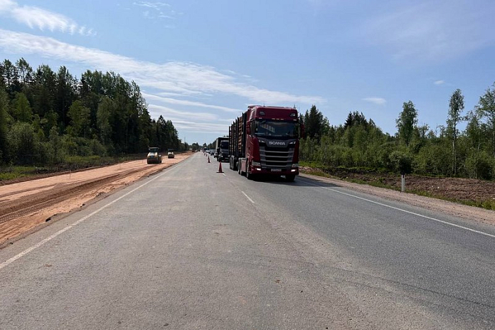 В Ленобласти на участке капремонта трассы Р-23 в сторону Пскова в выходные будет меньше реверсов