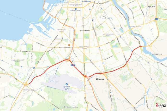 На КАД Петербурга между вантовым мостом и Таллинским шоссе в июле ограничат движение