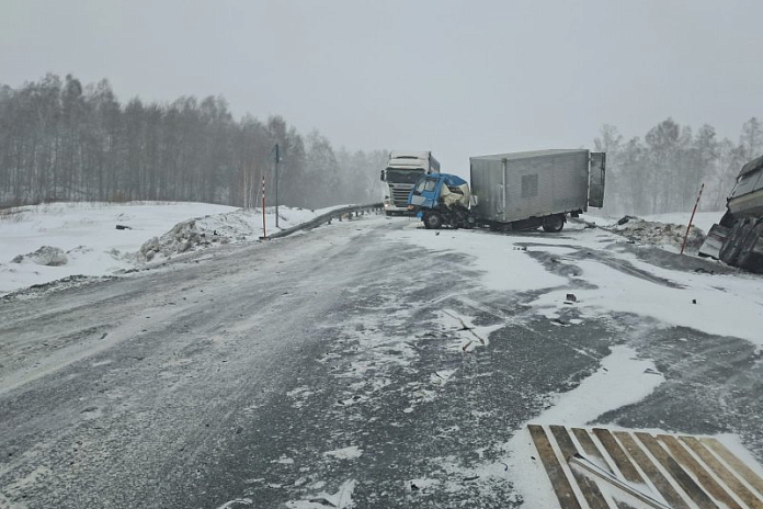 В аварии с грузовиками на Чуйском тракте в Новосибирской области погиб человек