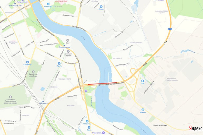 На КАД Петербурга перекроют две полосы внутреннего кольца на вантовом мосту