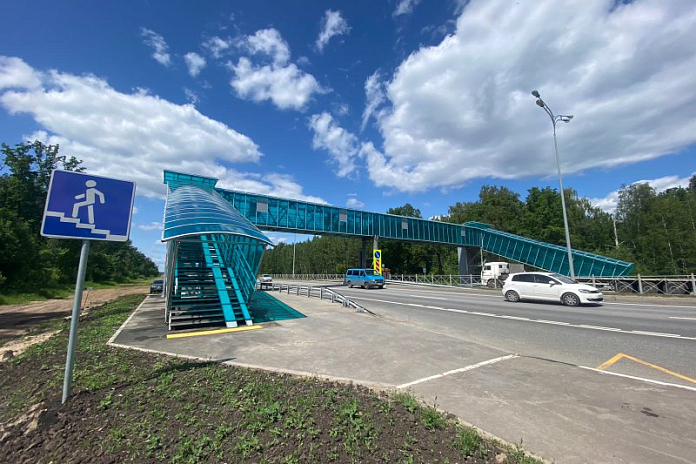 Два модульных надземных перехода построили на трассе А-295 в Татарстане